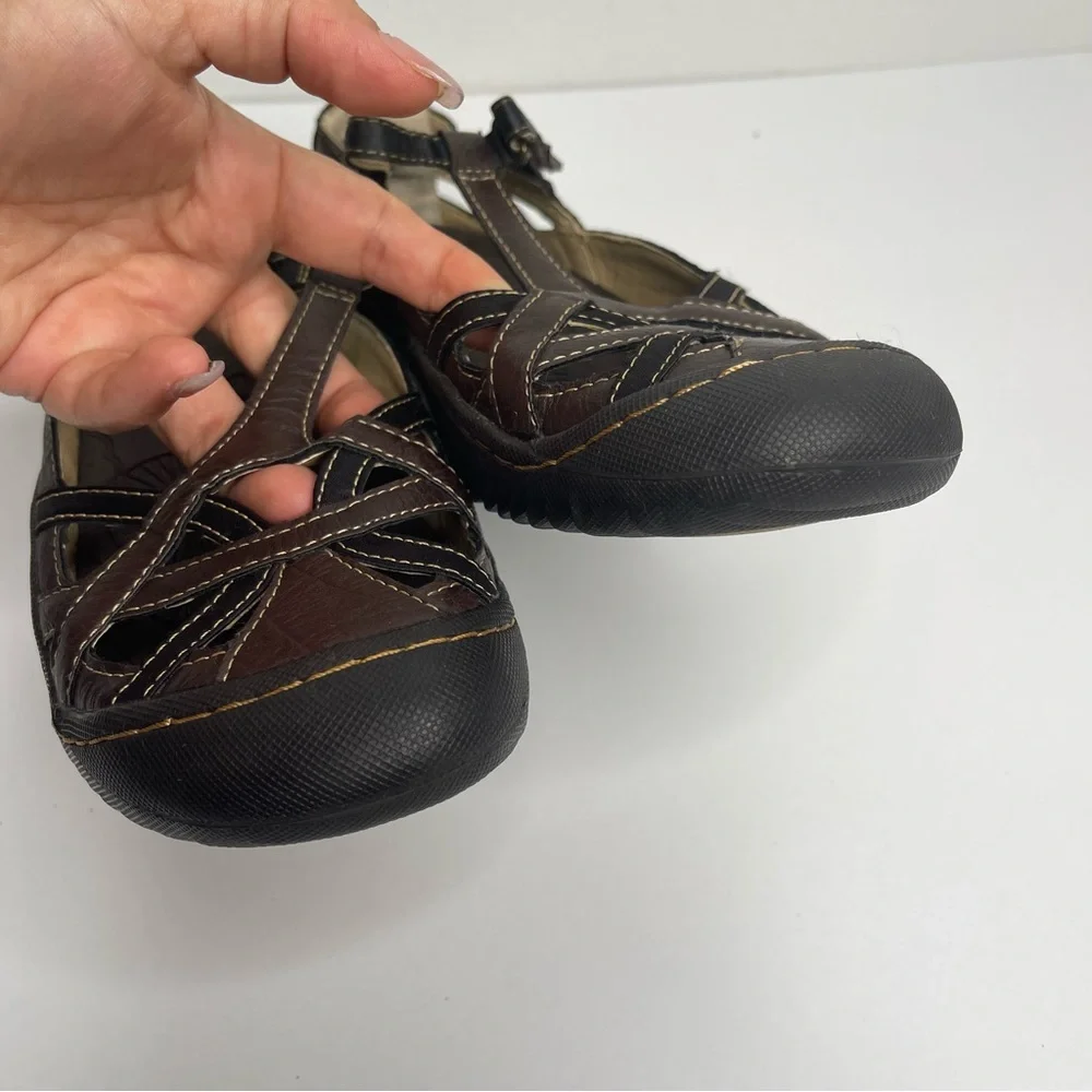 JBU by Jambu Brown Vegan Leather Mary Jane Walking Shoes Size 7 Fishermancore